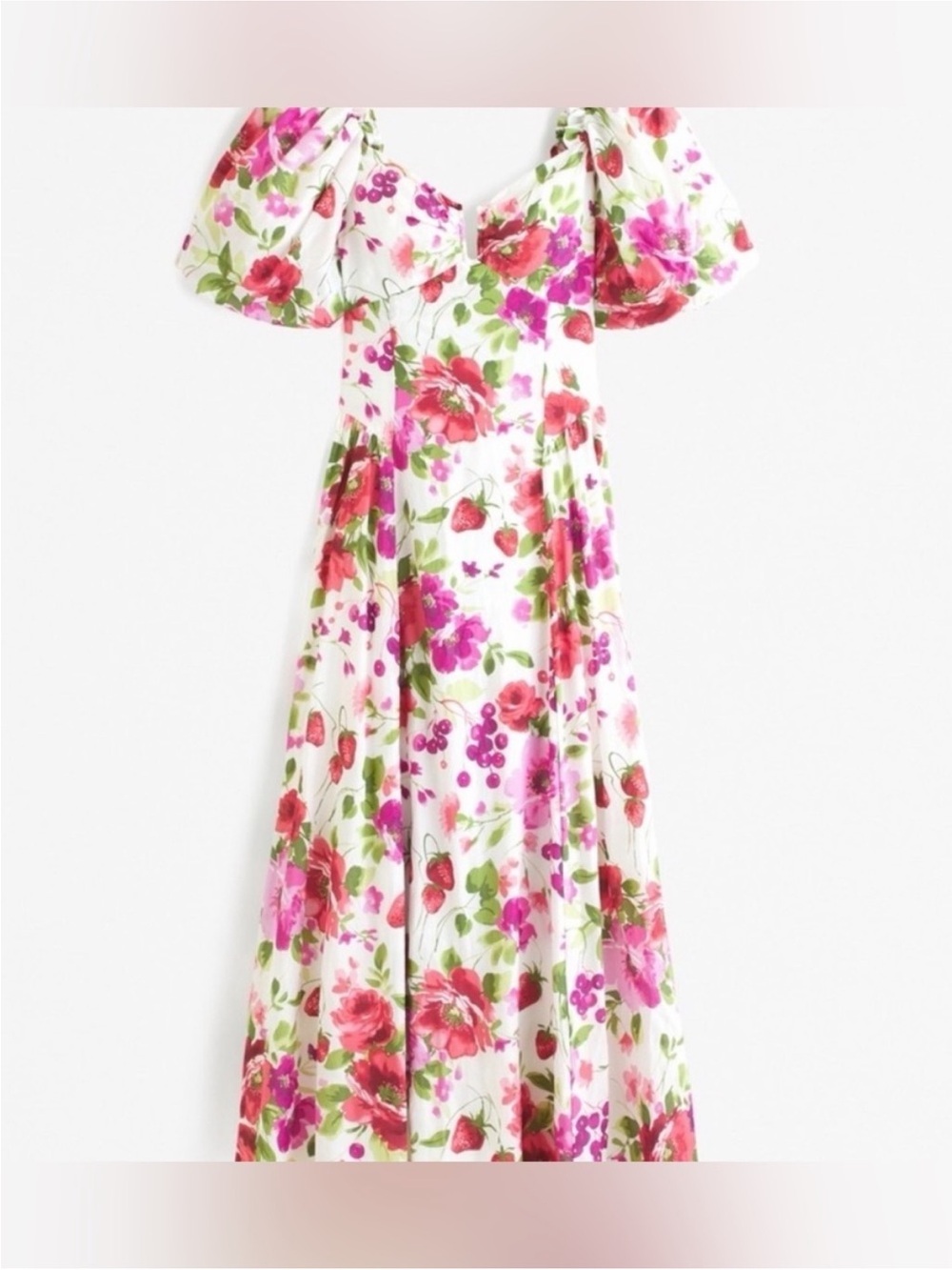 Abercrombie & Fitch - Hardware Drama Puff
Sleeve Maxi Dress
